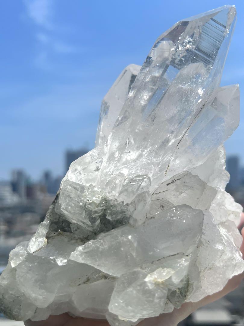 美✨1.3kg!希少✨AAAAA 宝石質 マニハール水晶 ✨大天使ミカエルの神殿
