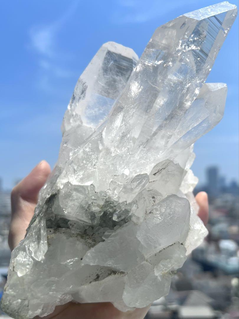 美✨1.3kg!希少✨AAAAA 宝石質 マニハール水晶 ✨大天使ミカエルの神殿