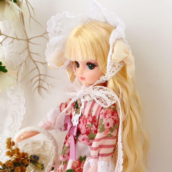 オレンジ系『4年保証』 リカちゃんハンドメイド服☆ストライプ