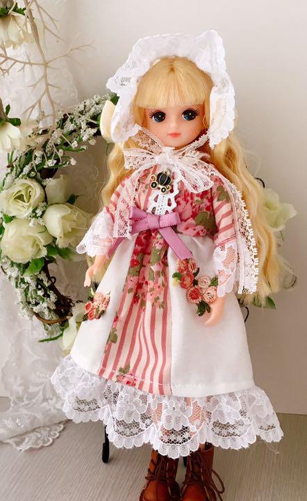 30%割引オレンジ系一番の リカちゃんハンドメイド服☆ストライプ