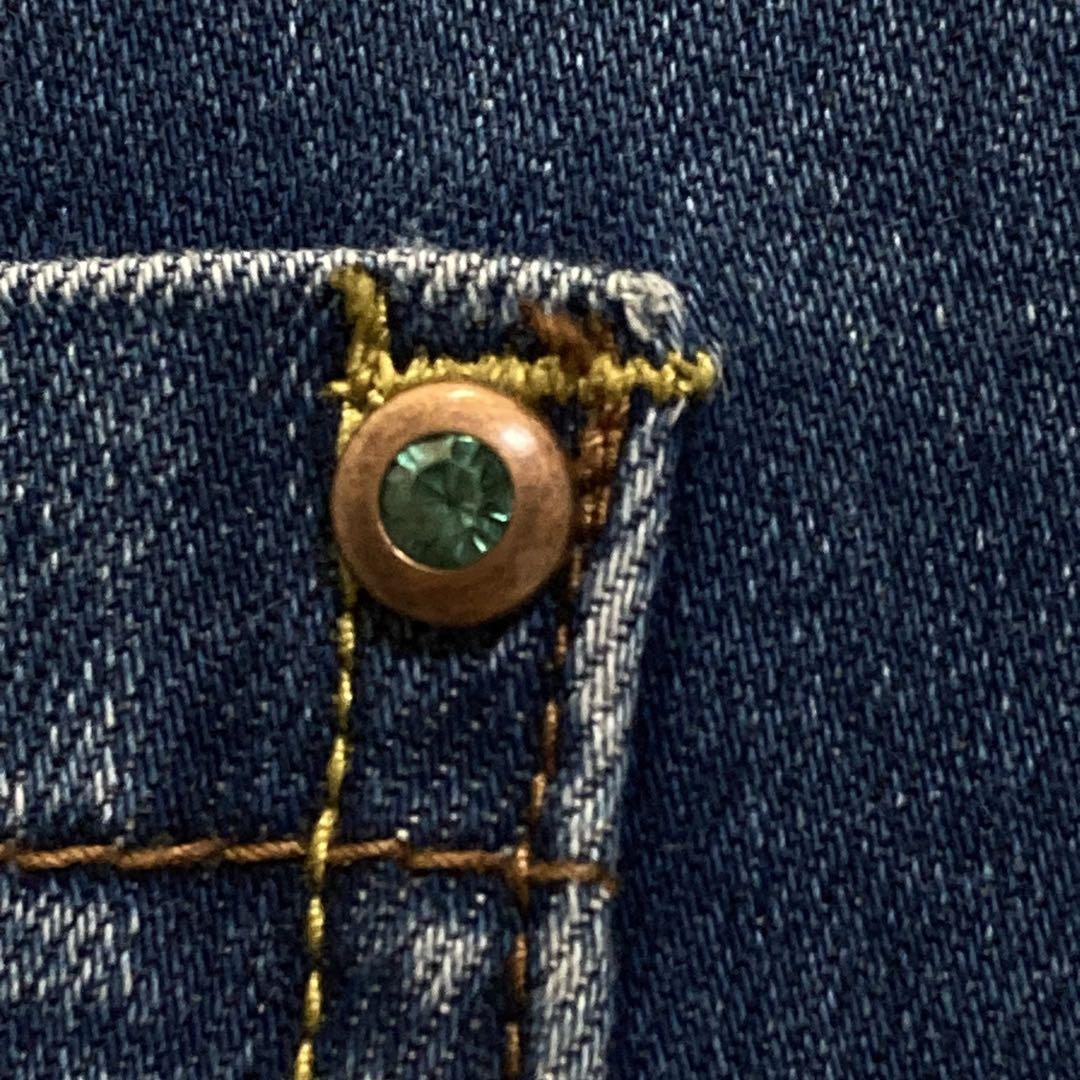Desigual デニムパンツ 刺繍 28インチ ジェギング 柔らか
