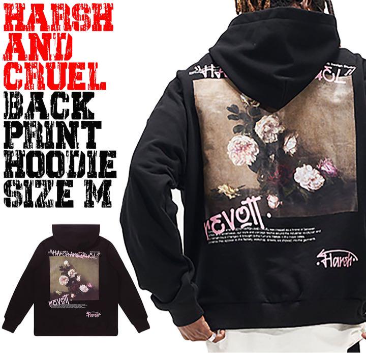 HARSH and CRUEL FLOWER BACK PRINT HOODIE ミニ裏毛 パーカー HARSH and CRUEL バックプリント ミニ裏毛 パーカー M - メルカリ