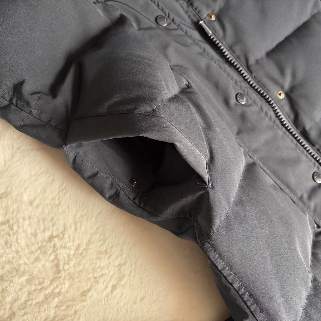 【美品】ダントン　ダウン　ロング　フード　ファー　2way ネイビー　36
