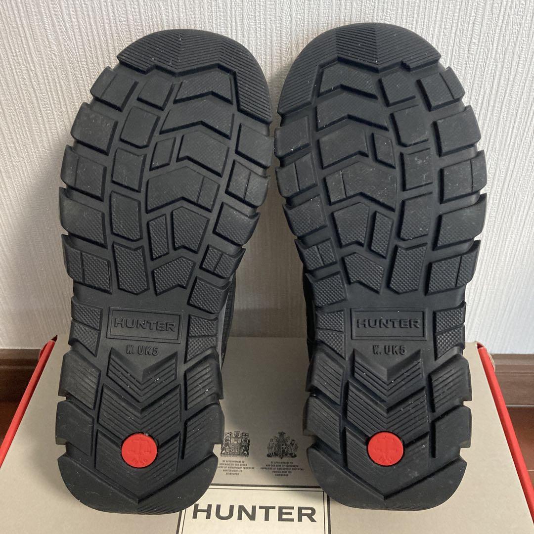週末値下げ中！HUNTER ハンター アンクルスノーブーツ　23センチ　黒
