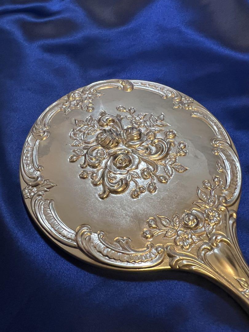silver 銀製品 手鏡 ミラー アンティーク 薔薇☆新品その②