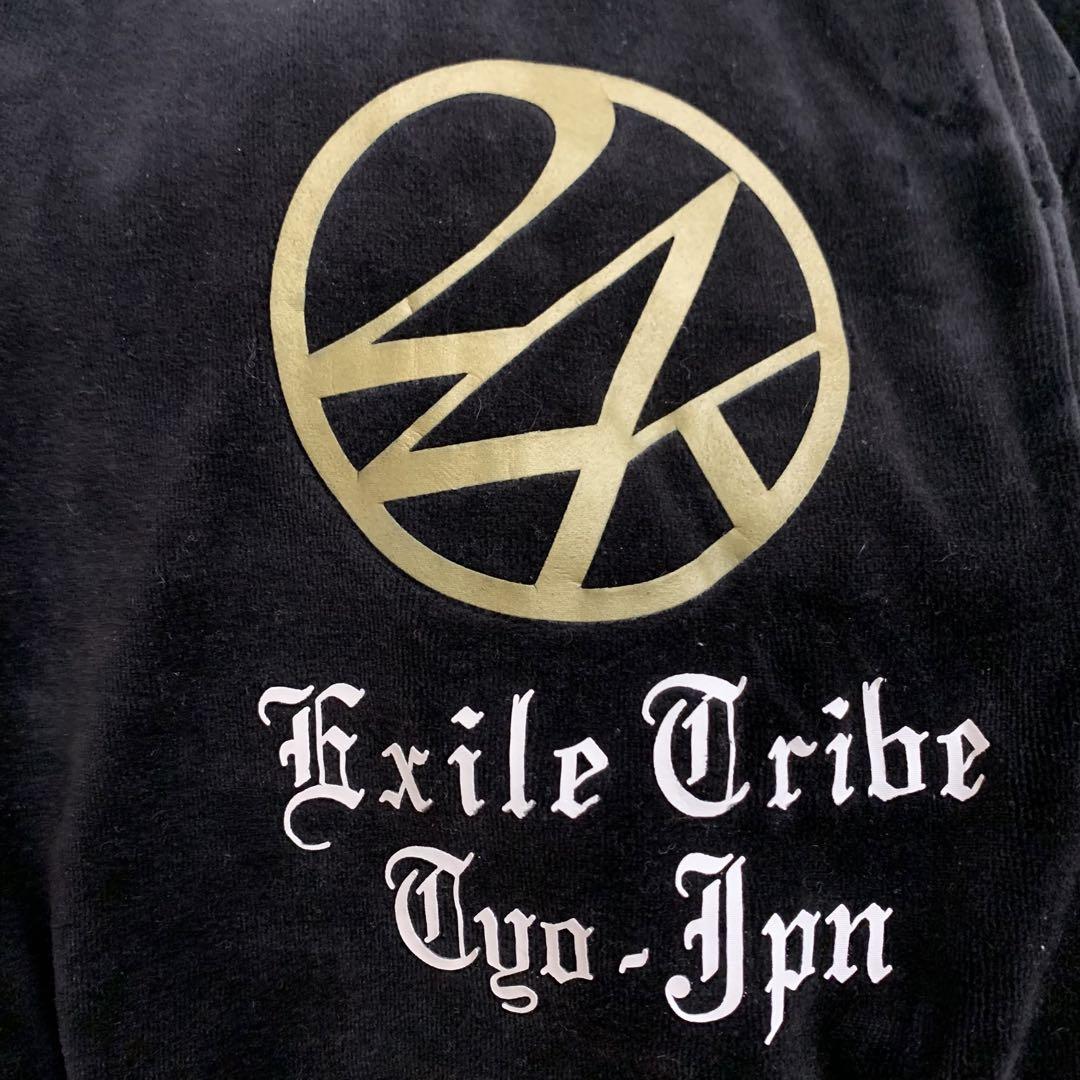 24karats セットアップ　ベロア　ブラック　EXILE TRIBE XL 24karats - 24K初期 EXILE ベロアジャージ上下 XL 超美品の通販