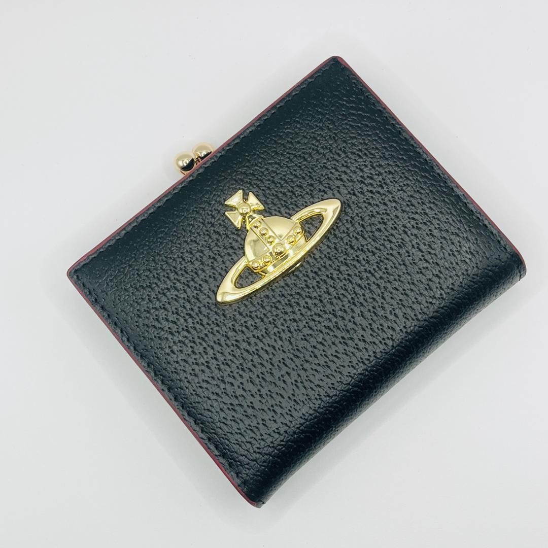 新品 未使用 Vivienne Westwood 二つ折りがま口 定番 黒 人気 新品 未使用 Vivienne Westwood 二つ折りがま口 定番 黒 人気