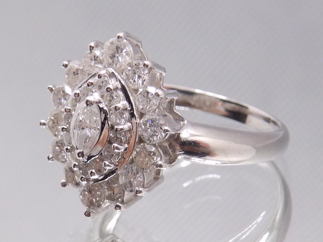 天然ダイヤモンドのリング【D1.01ct】【Pt900】