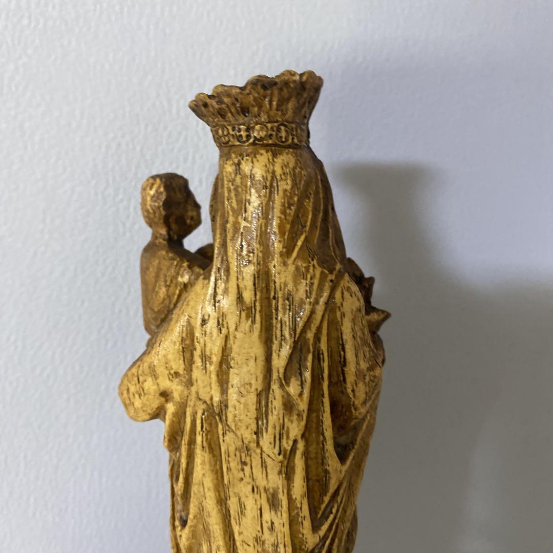 1900sアンティーク 木彫りの聖母子像 21cm 1900sアンティーク 木彫りの聖母子像 21cm