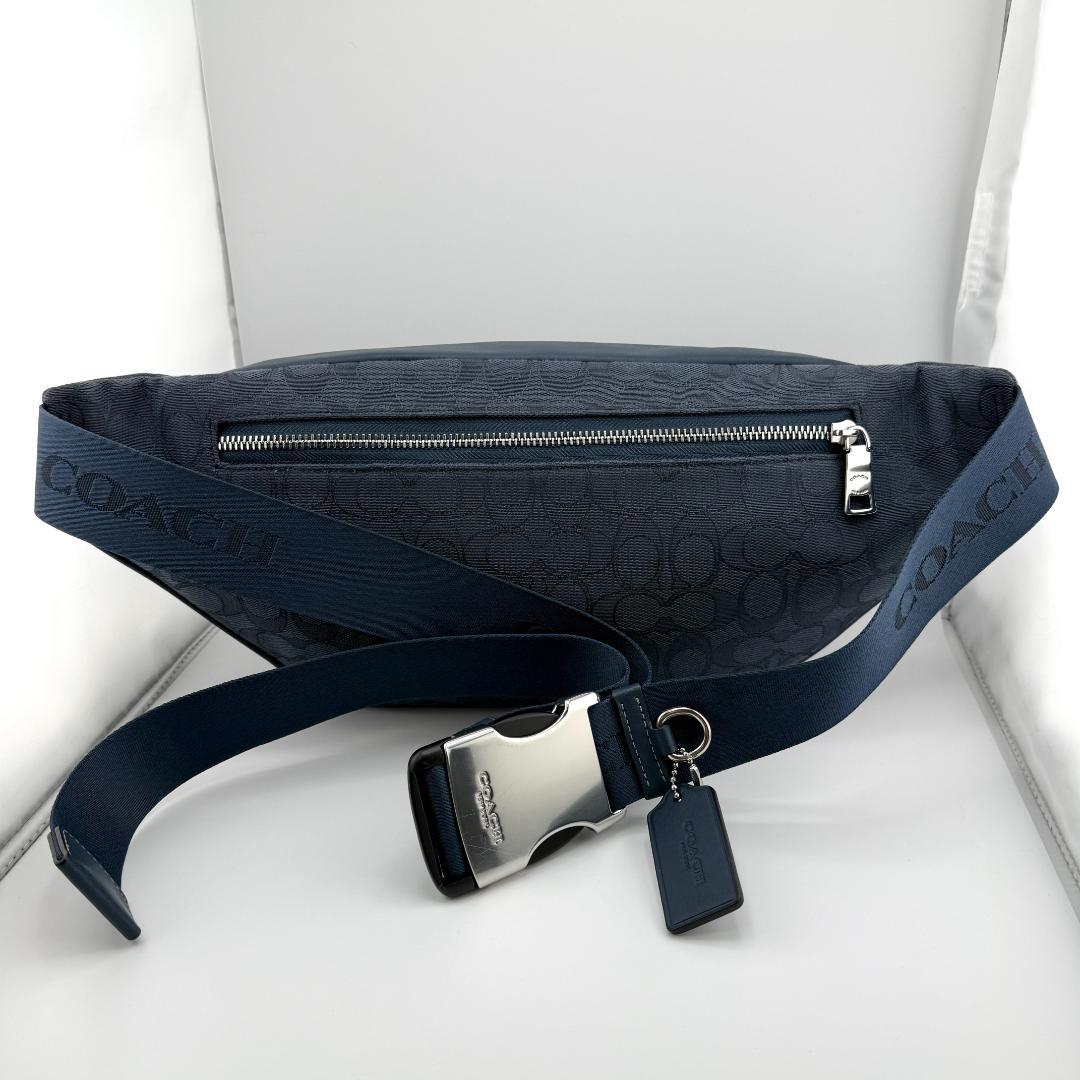 【美品✨】COACH コーチ ヘリテージ オールレザー ボディバッグ ネイビー ✨希少美品✨ COACH コーチ レーサー ボディバッグ ベルトバッグ