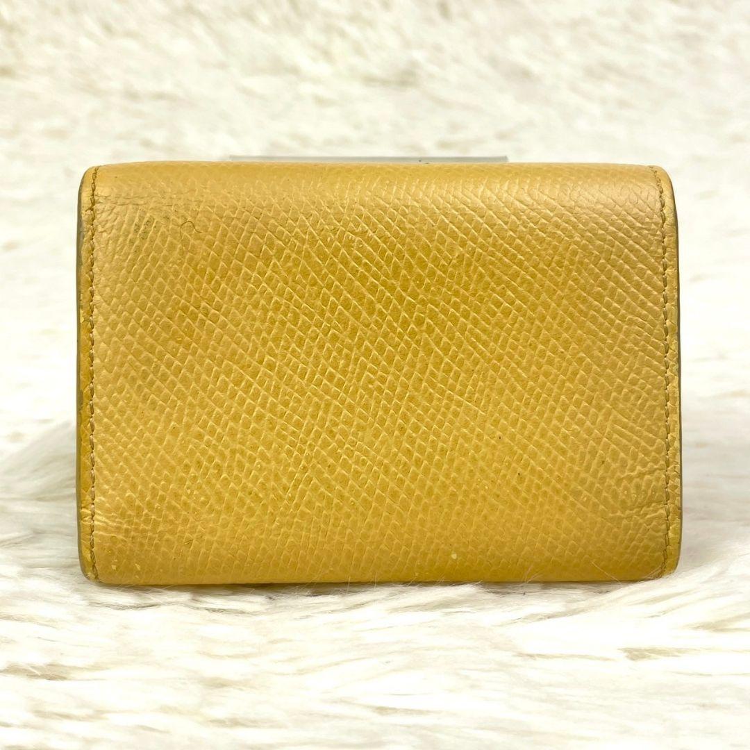 CELINE フォールデッド コンパクトウォレット 三つ折財布 イエロー