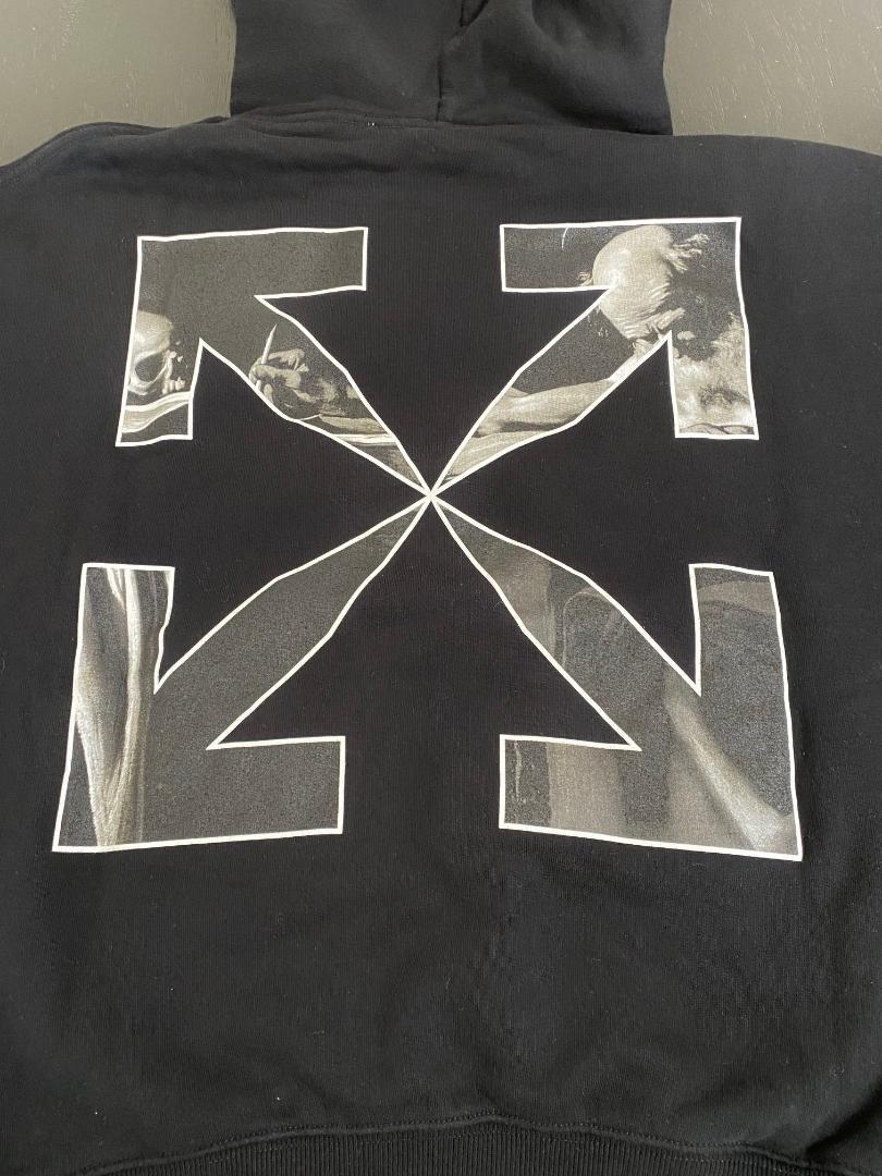 新品】OFF-WHITE Caravaggio アロー ロゴ パーカー M - メルカリ