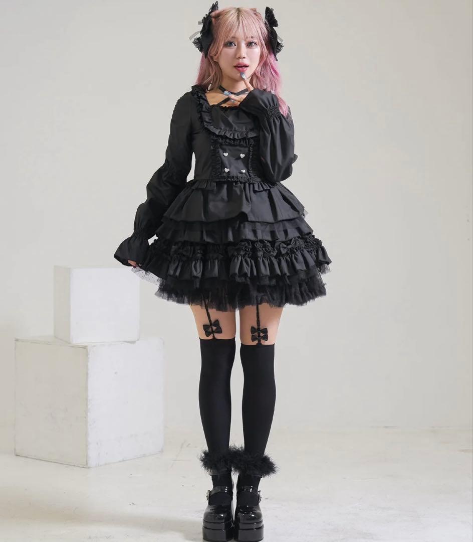 Diable baiser フリフリリボンorメイド風甘サブジラブラウス　セット