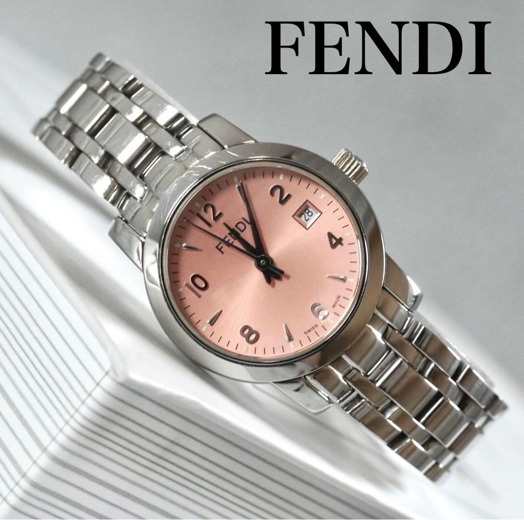 ★新品電池交換済み★FENDI フェンディ　腕時計　ピンク文字盤