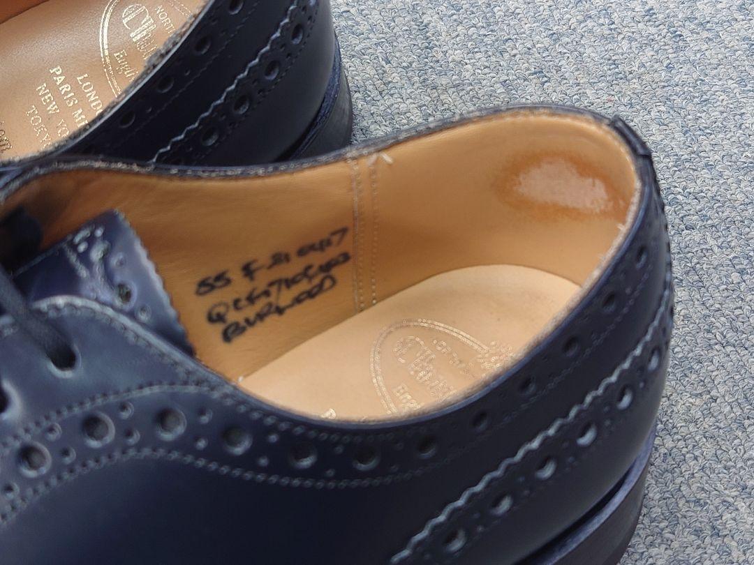 【一時値下げ】Church's チャーチ Burwood ネイビー 55F