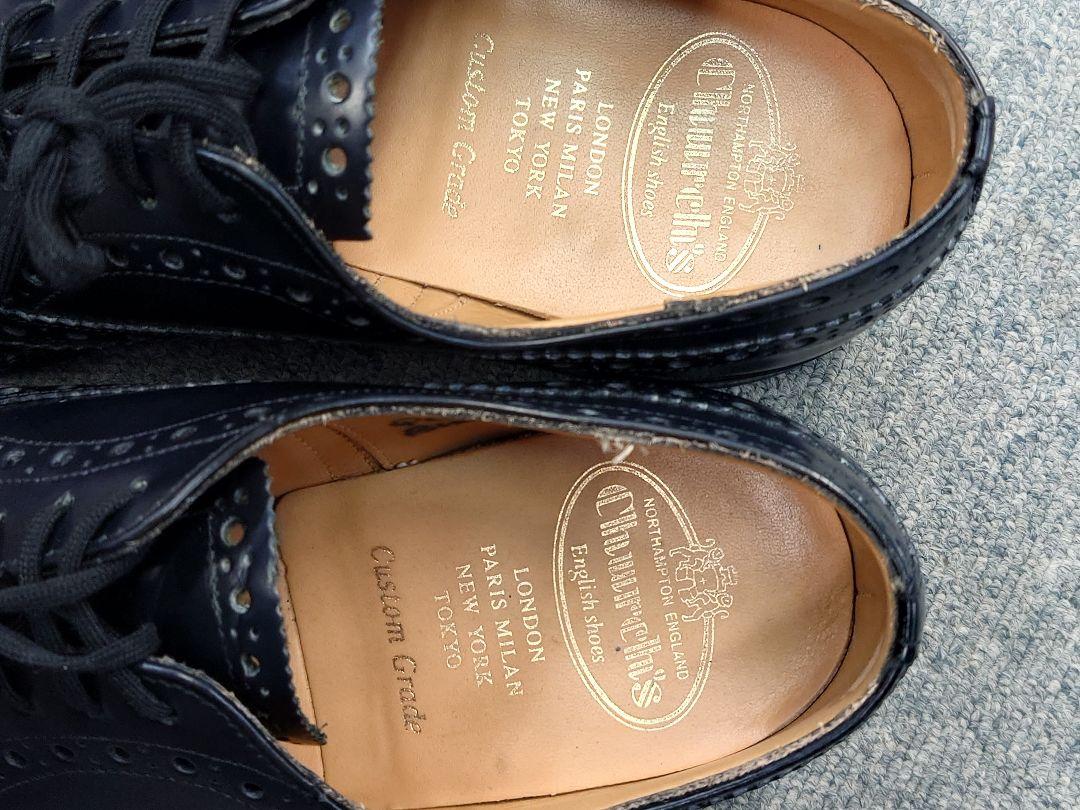 【一時値下げ】Church's チャーチ Burwood ネイビー 55F