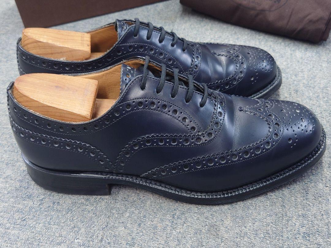 【一時値下げ】Church's チャーチ Burwood ネイビー 55F