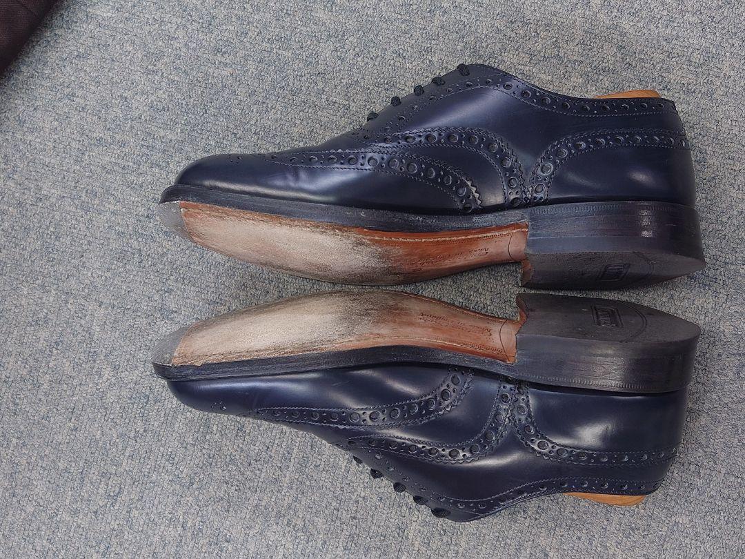 【一時値下げ】Church's チャーチ Burwood ネイビー 55F