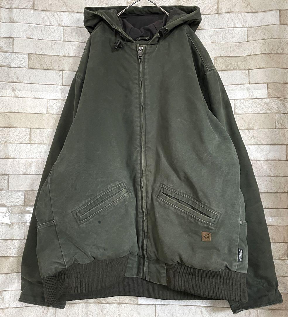 アクティブジャケット ダック地 キルティング シンサレート カーキ 2XL