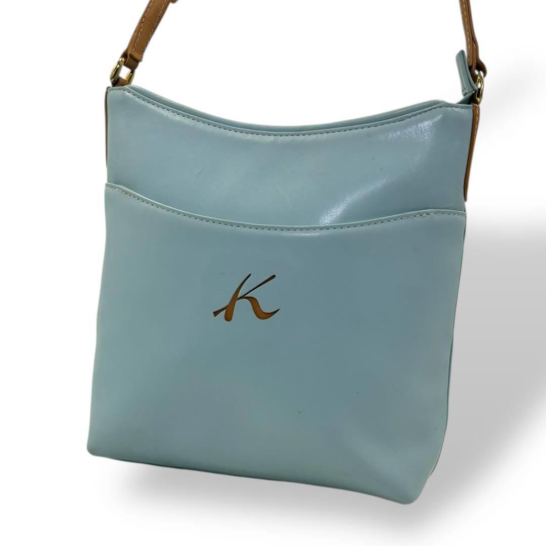 ✨美品✨　Kitamura キタムラ　ショルダーバッグ　レザー　水色　バック