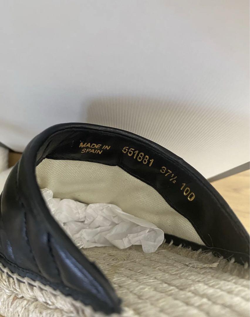 GUCCI ダブルG付きレザーエスパドリーユ 画像5