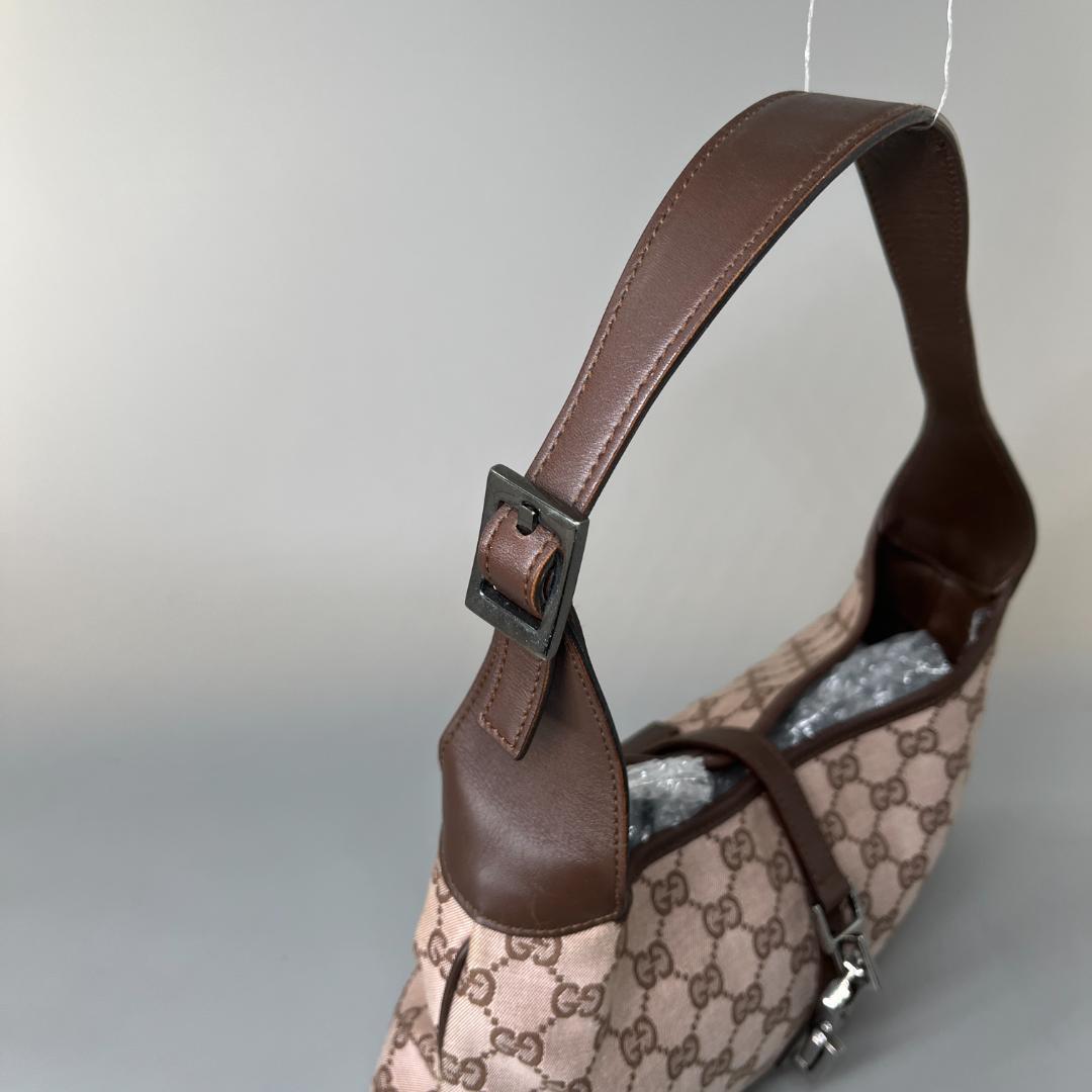 【美品】GUCCI GG ショルダーバッグ レザー ブラウン カンデンスキー