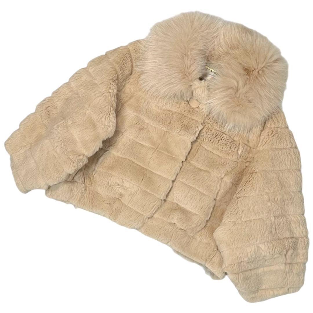 スナイデル SNIDEL ラビットコート 子供服 ベージュ ホワイト アウター スナイデル SNIDEL ラビットコート 子供服 ベージュ ホワイト アウター