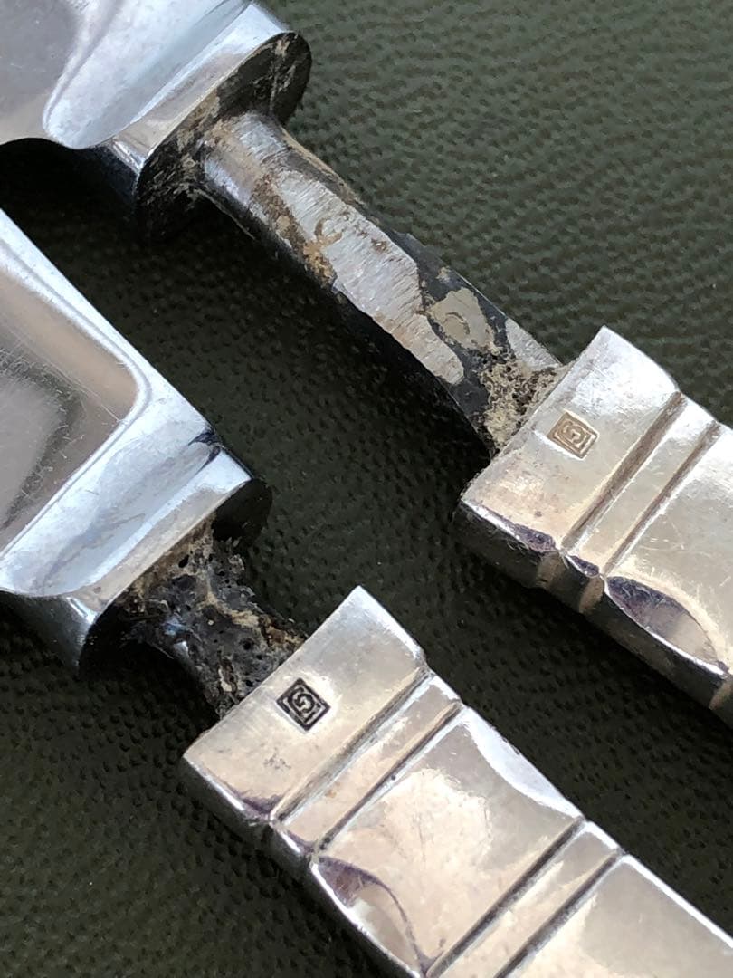 ジャンク☆ビンテージ スターリングシルバー バターナイフ デンマーク