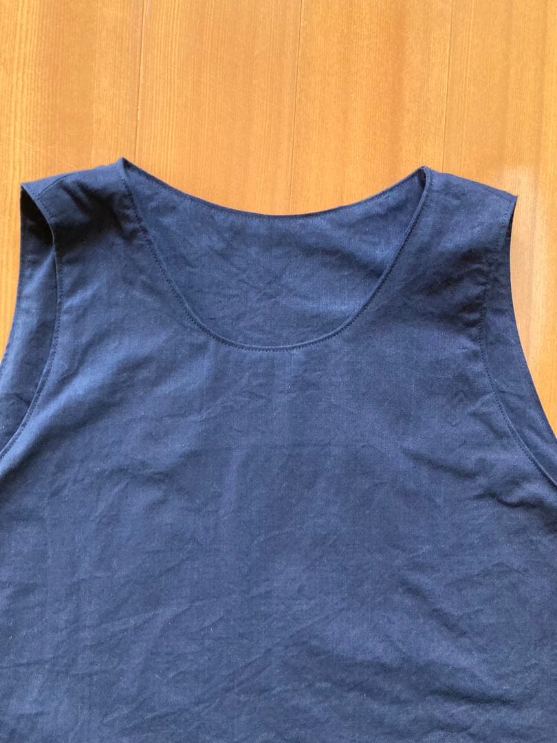 藍染布 絣バルーンジャンパースカート