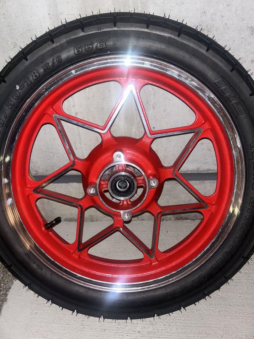 ゼファー750 1100用キャストホイール　タイヤ新品セット