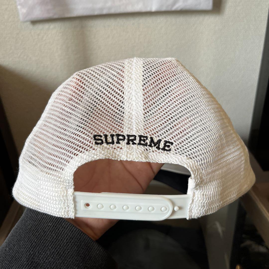 SUPREME メッシュキャップ ブラック/ホワイト