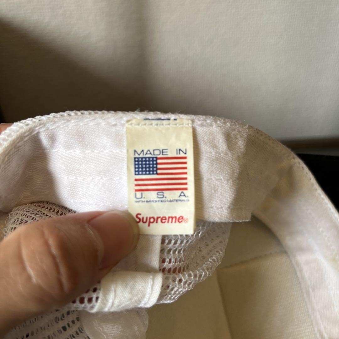 SUPREME メッシュキャップ ブラック/ホワイト