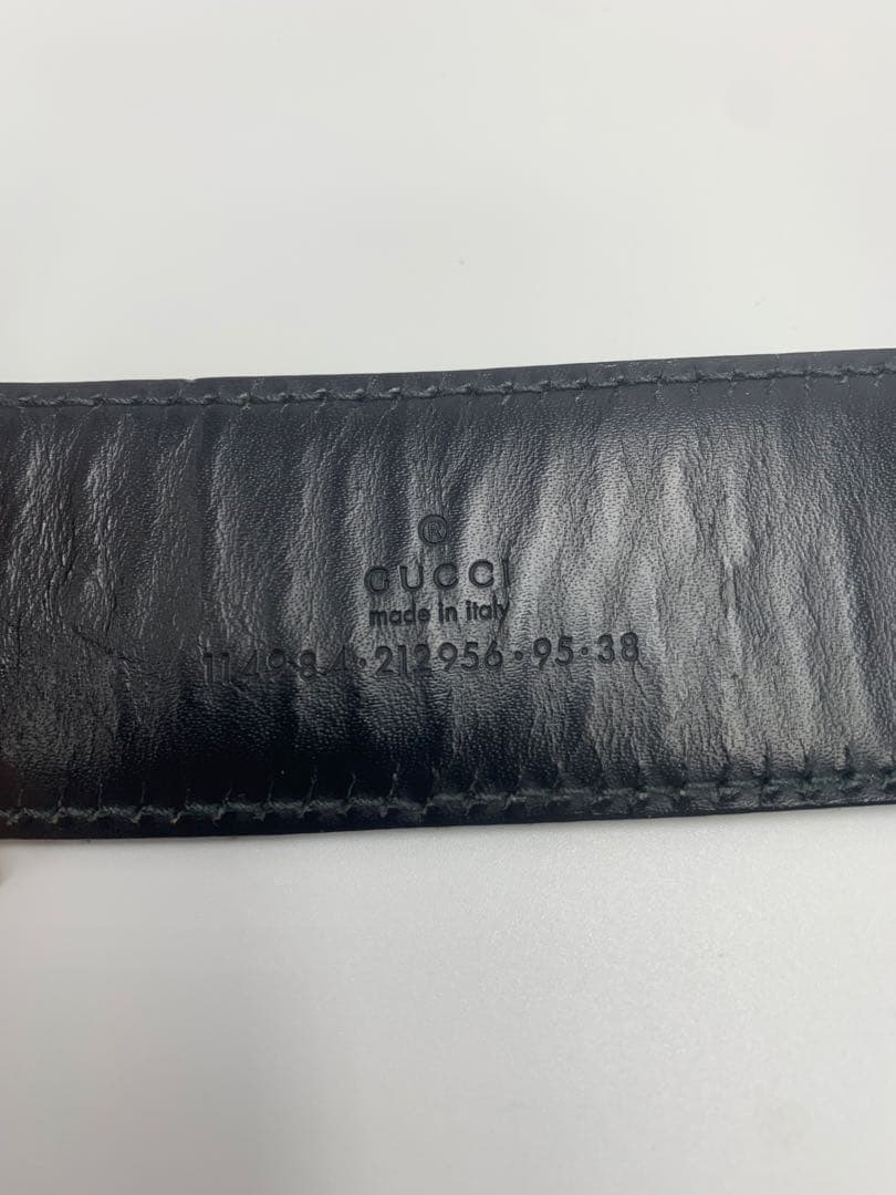 良品 グッチ 114984 インターロッキングG ロゴバックル レザーベルト