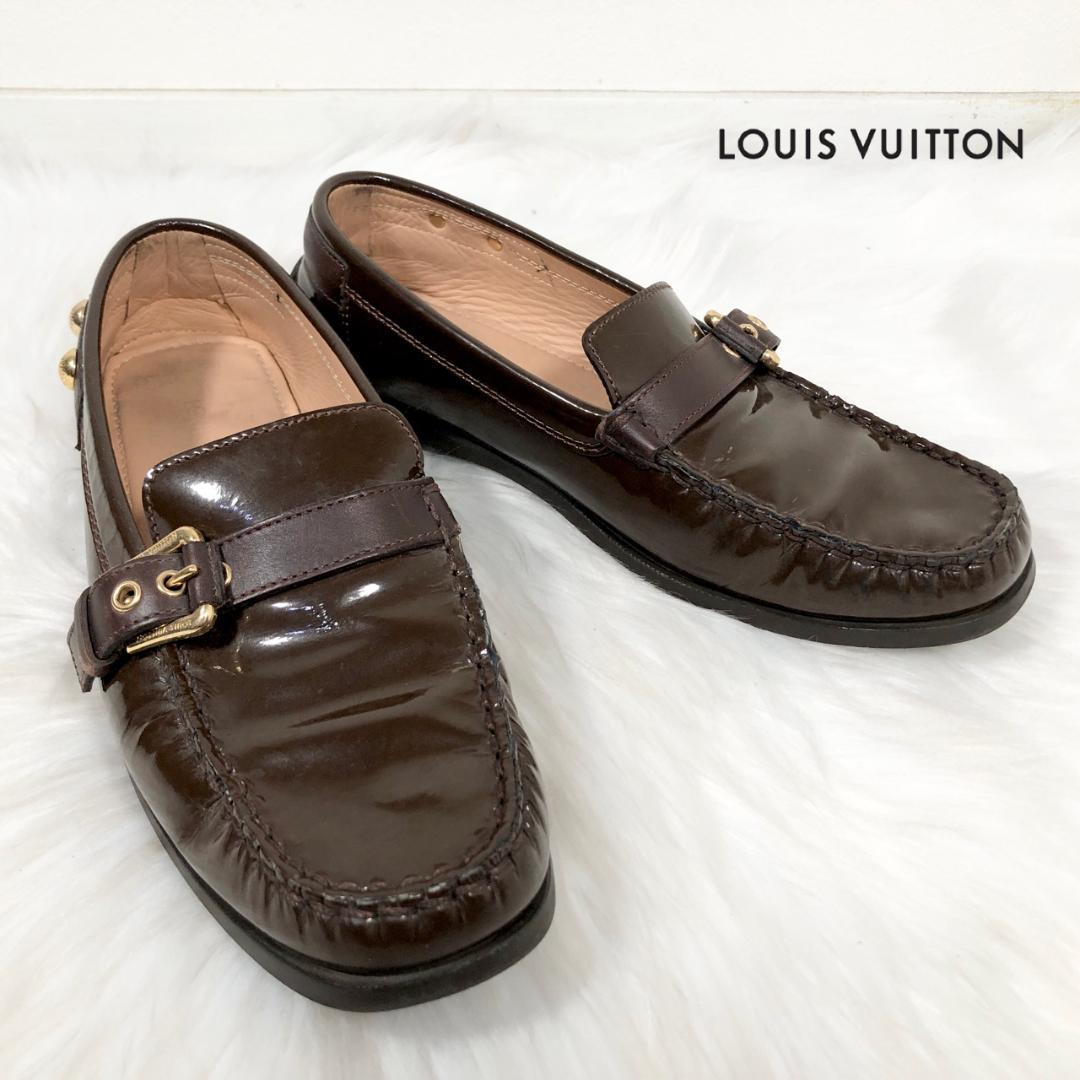 ルイヴィトン LOUIS VUITTON レザー ドライビングシューズ