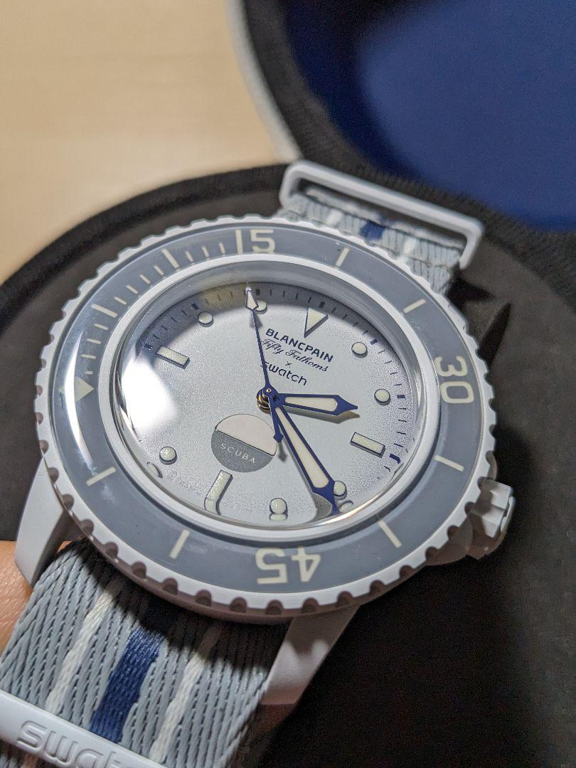 時計 swatch  fifty fathoms Antarctic Ocean