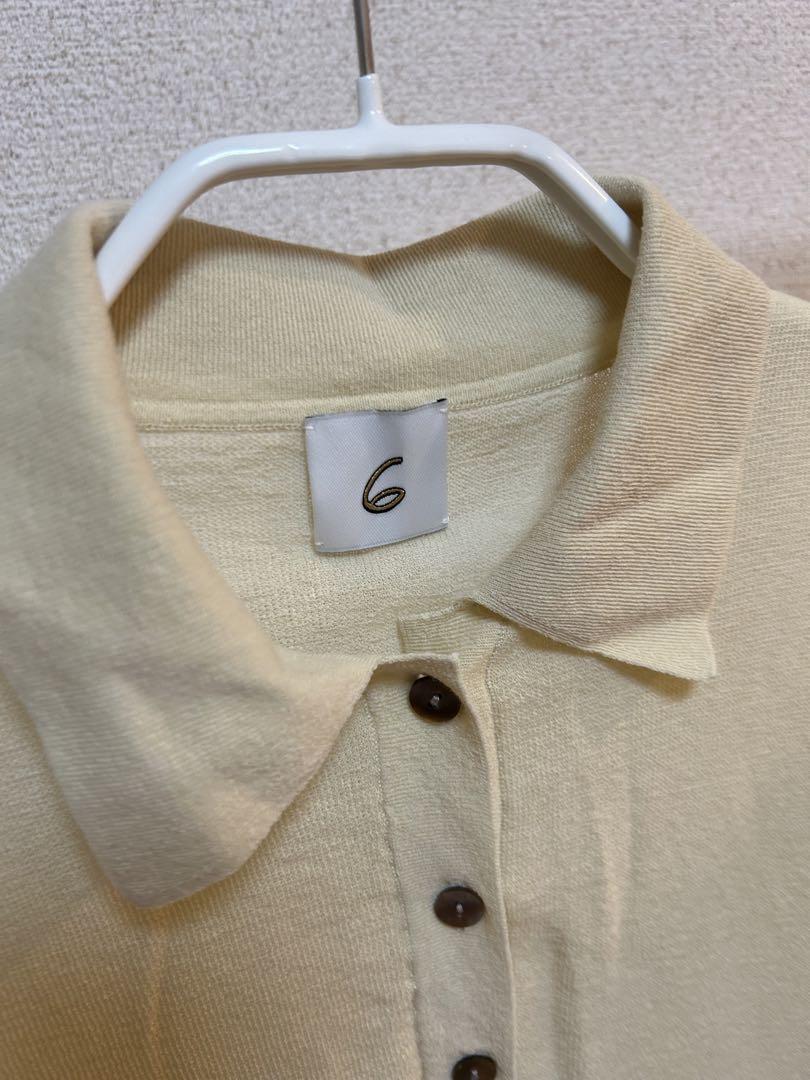 ＜6(ROKU)＞SHIRT KNIT   ニット　ポロシャツ