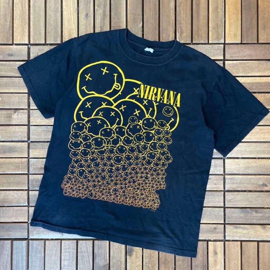 00s NIRVANA ニルヴァーナ クルーネック 半袖 Tシャツ バンT