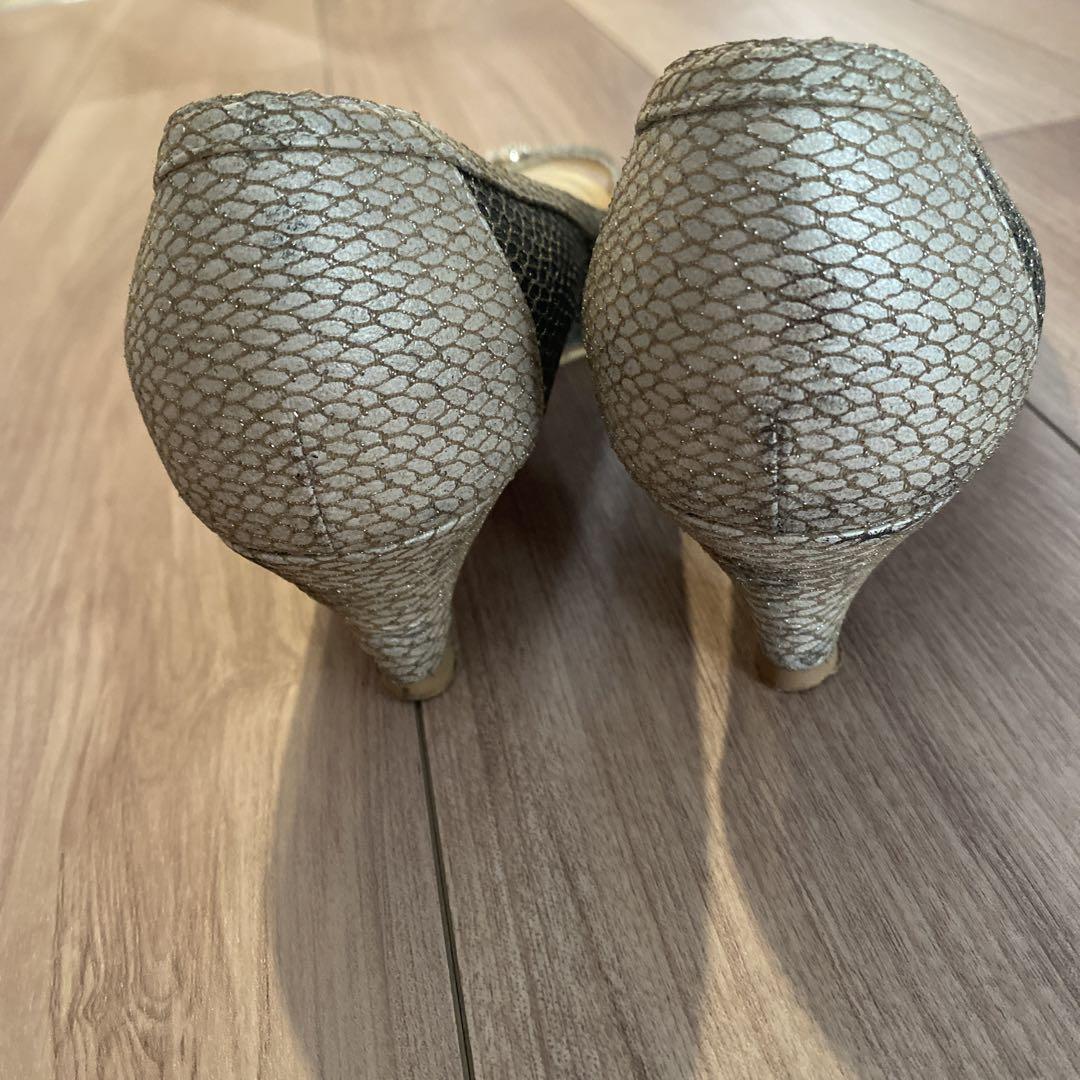 シャネル　オープントゥパンプス