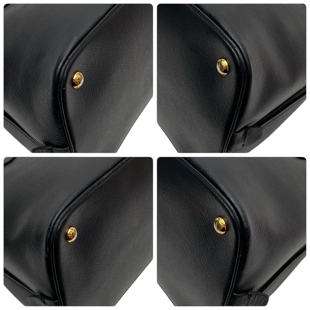 良品 プラダ サフィアーノ レザー ショルダー ハンド トート バッグ 2WAY 良品 プラダ サフィアーノ レザー ショルダー ハンド トート バッグ 2WAY