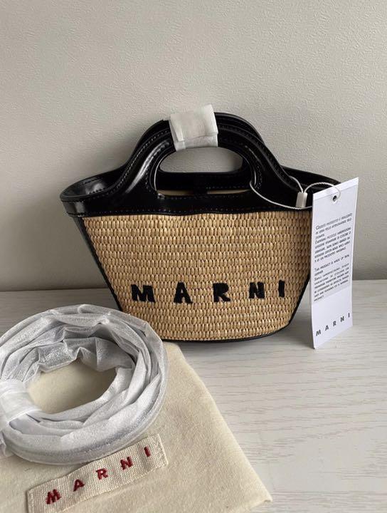 新品 MARNI マルニ かごバッグ Tropical マイクロバッグ ブラック