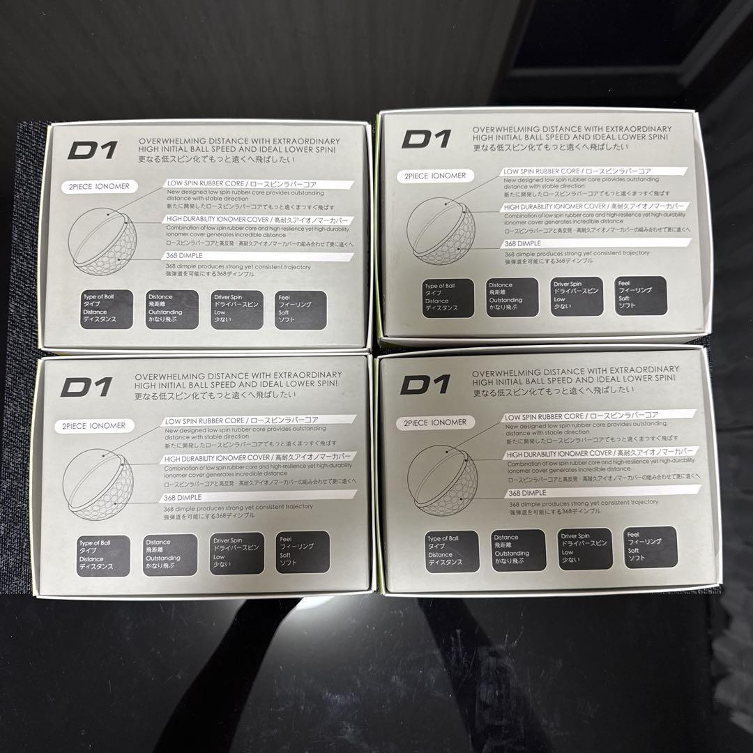 【新品未使用】HONMA D1 イエロー　マルチカラー　4ダース　ゴルフボール