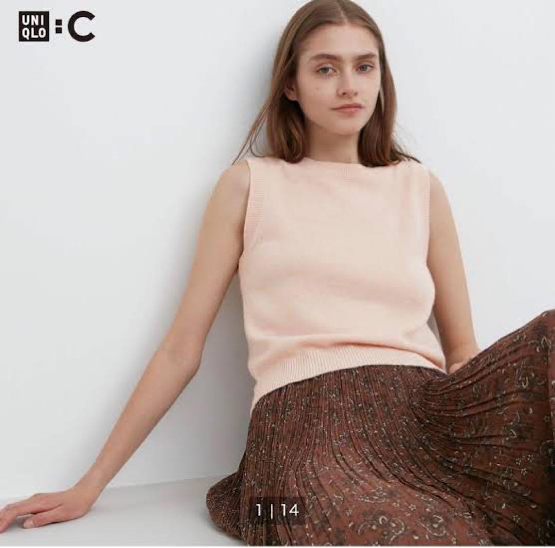 UNIQLO:C カシミヤクルーネックショートセーター（ノースリーブ） - メルカリ