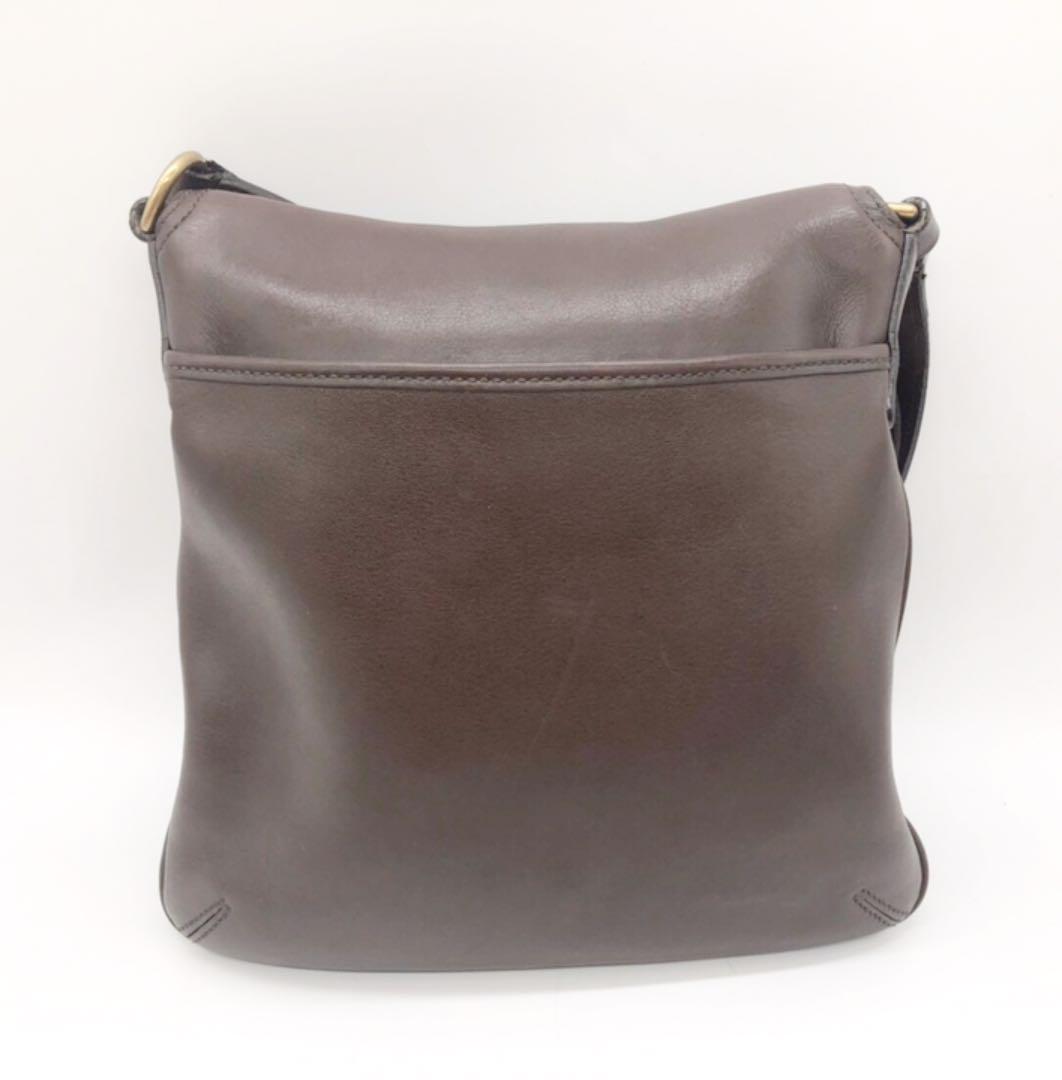 良品⭐︎ コーチ ショルダーバッグ ダークブラウン レザー COACH