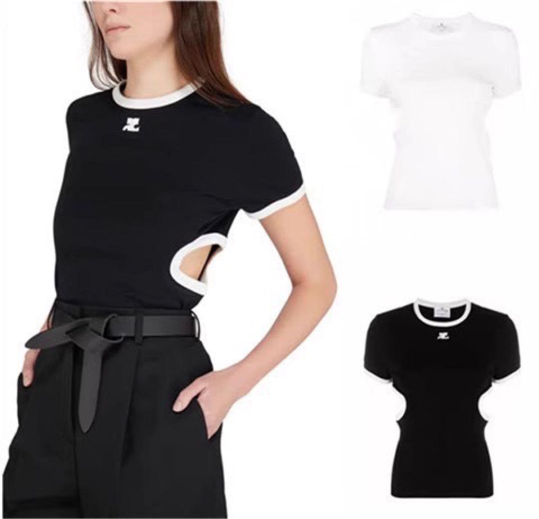 2025新作モデル クレージュ COURREGES 新品未使用 ロゴ 新作❣️ Tシャツ トップス