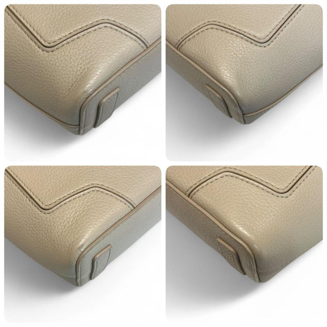 美品 FURLA フルラ 2way ショルダーバッグ ペルラ ミニ レザー シボ