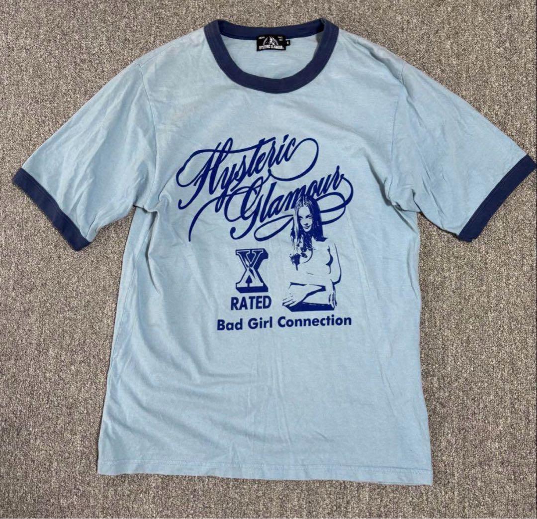 Hysteric Glamour くすみブルー　ヒスガール　Tシャツ