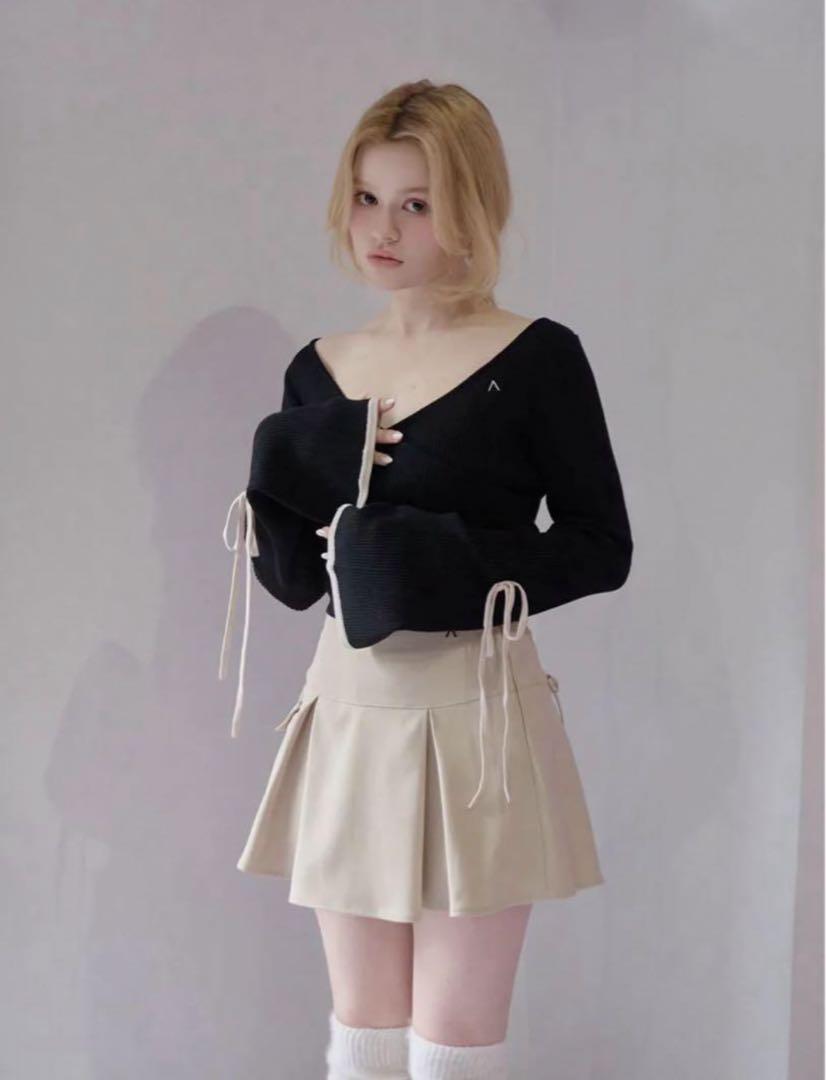 andmary Silk cachecoeur topsトップス