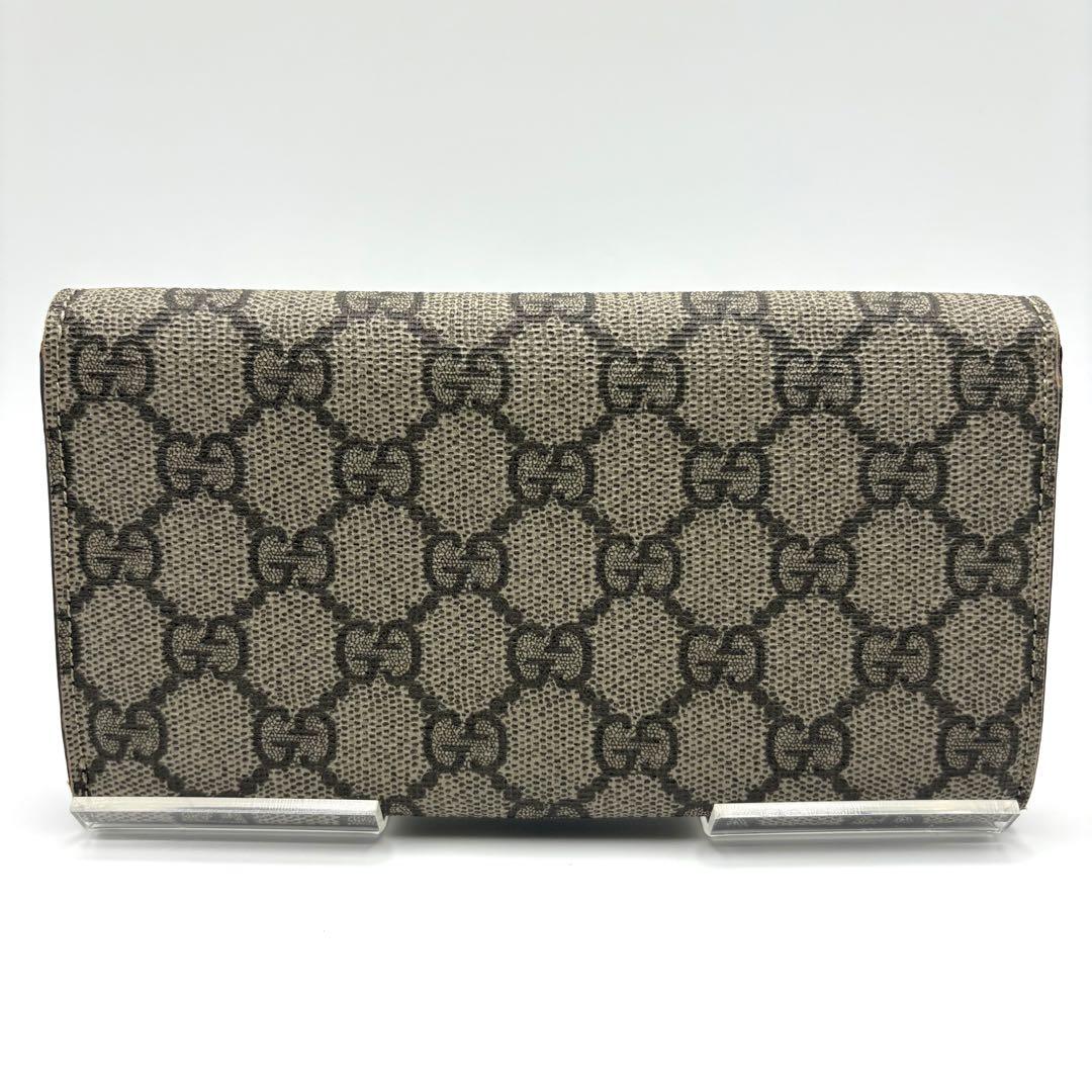 GUCCI グッチ 長財布 二つ折り財布 pvc GGスプリーム オレンジ