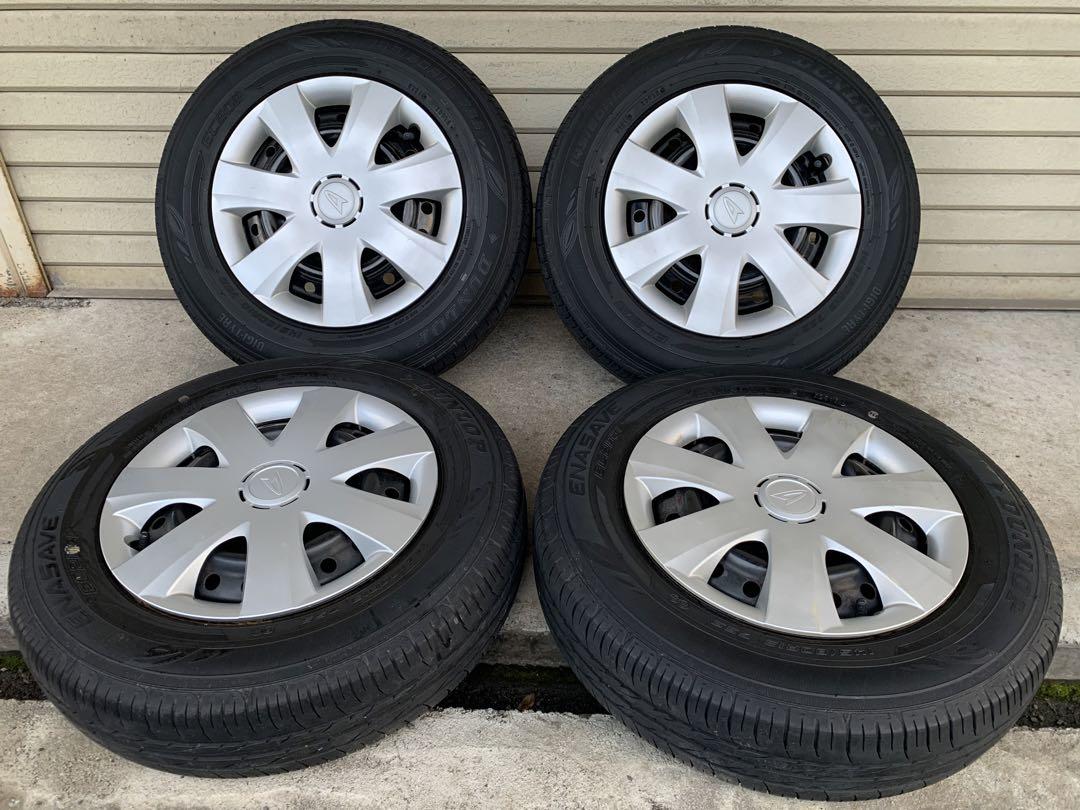 ダイハツスチールホイール DUNLOP 145/80 13インチ 4本 Used