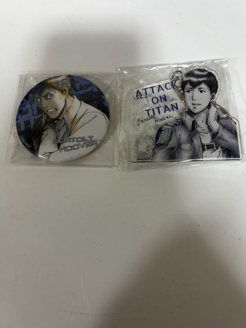 進撃の巨人 アクリルキーホルダー 缶バッジ ベルトルト WIT